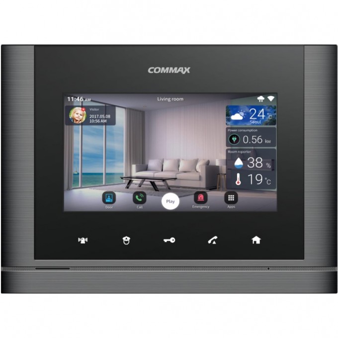 Абонентский монитор COMMAX CDV-70M Grey Black Smog