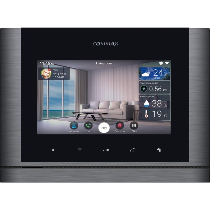 Абонентский монитор COMMAX CDV-70M (Metalo) Dark Silver